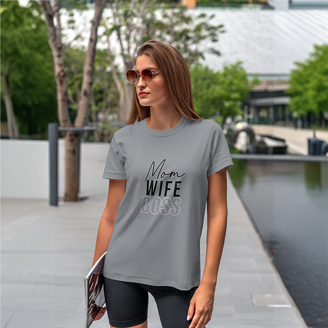 "Mom. Wife. Boss." T-Shirt