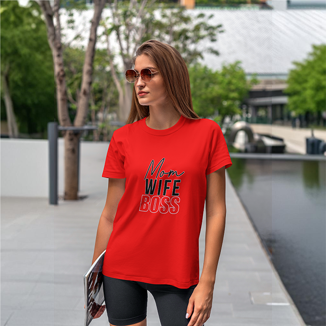 "Mom. Wife. Boss." T-Shirt