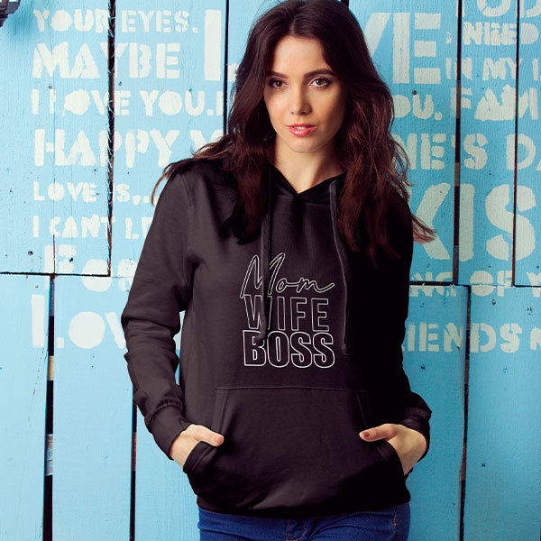 "Mom. Wife. Boss." Hoodie