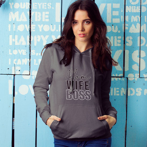 "Mom. Wife. Boss." Hoodie