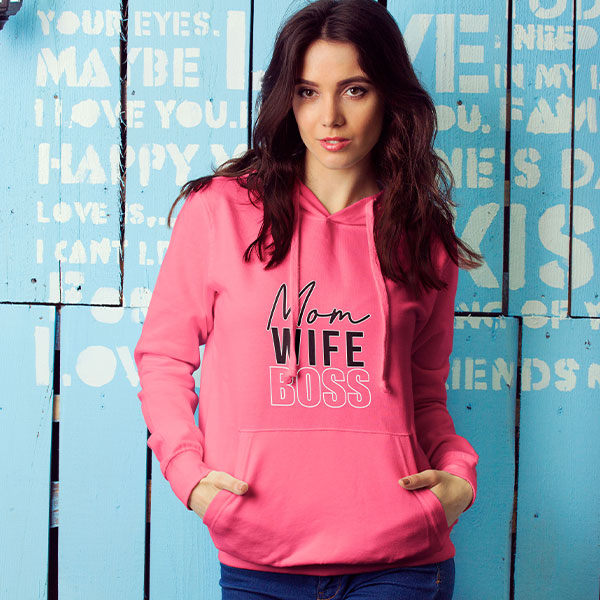 "Mom. Wife. Boss." Hoodie