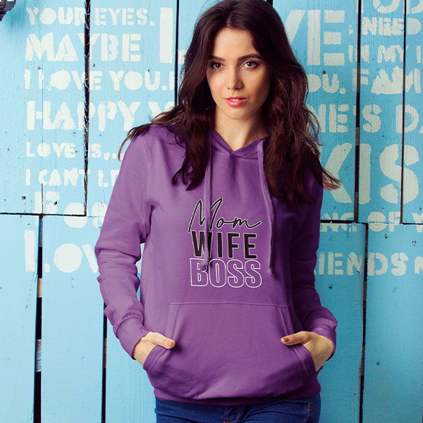 "Mom. Wife. Boss." Hoodie