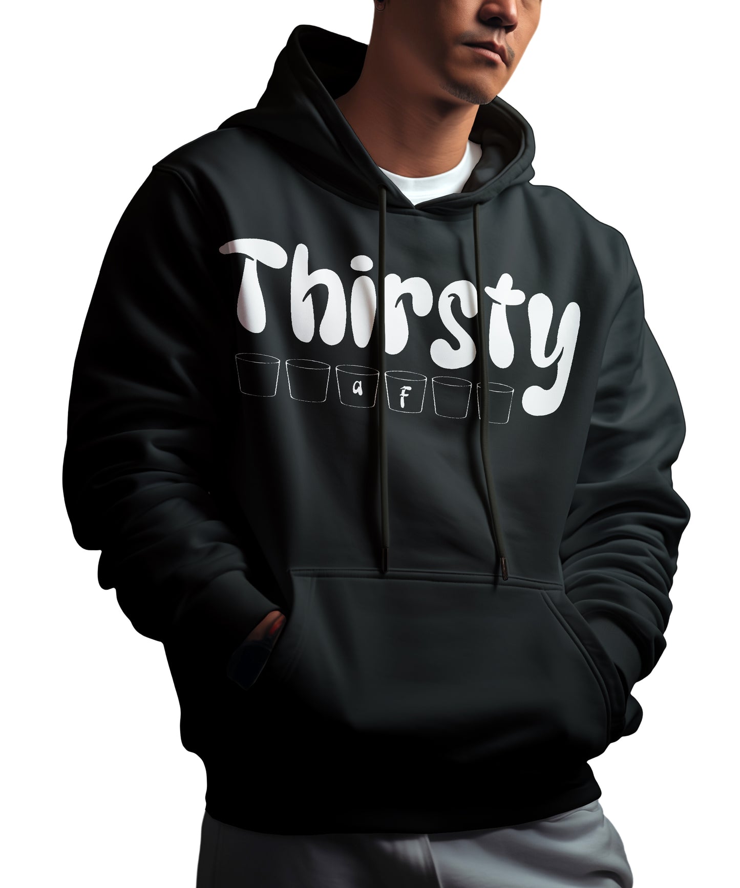 Thirsty AF Hoodie - Front Design