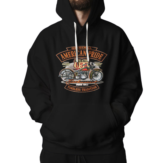 American Pride Motorcycle Hoodie - Front Design