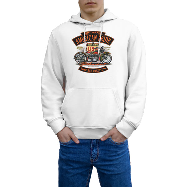 American Pride Motorcycle Hoodie - Front Design